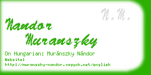 nandor muranszky business card